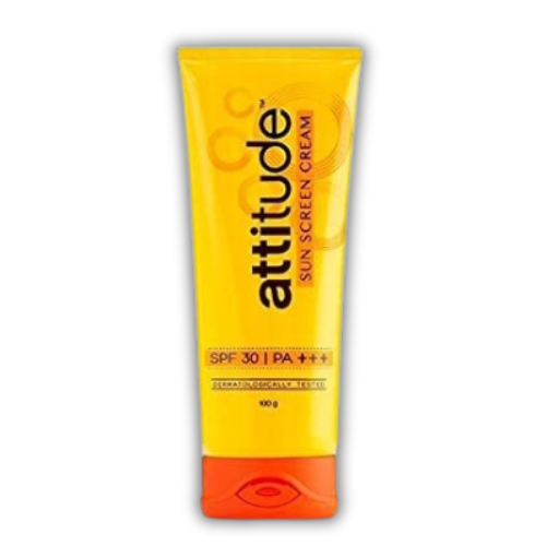 Amway Attitude Sunscreen Cream 100g tube with SPF on white background