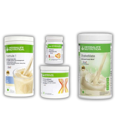 Herbalife Nutrition Weight Loss Combo Pack Formula 1 KULFI + PPP200 + SHAKEMATE + CINNAMON AFRESH Energy Drink (1250 g, Kulfi & Cinnamon Flavored)