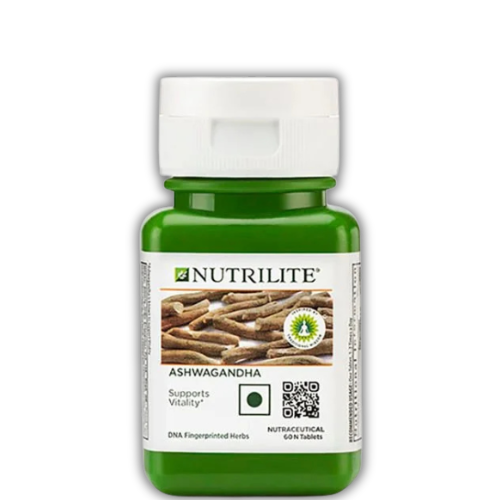 Amway NUTRILITE Ashwagandha bottle with 60 tablets for stress and immunity support