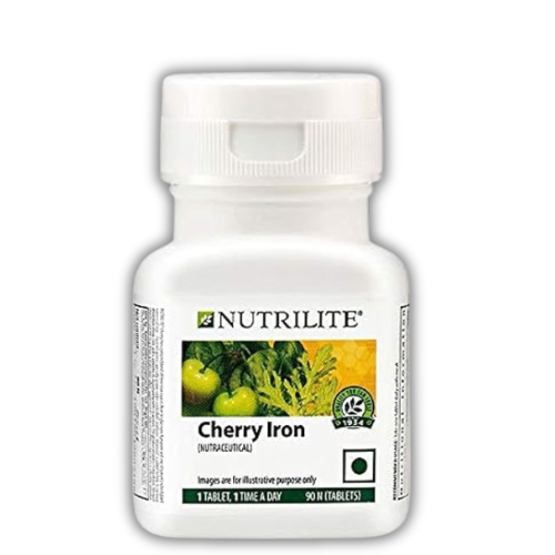 Amway Nutrilite Cherry Iron 90 tablets bottle for iron and bone health support