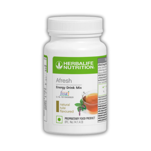 Herbalife Nutrition Afresh Energy Drink Mix Tulsi flavor pack for natural energy and immune support