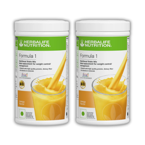 Herbalife Formula 1 Nutritional Shake Mix Mango flavor 1kg pack of 2 for meal replacement and weight management