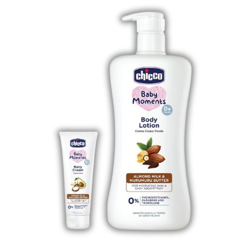 Chicco Baby Moments Body Lotion 500ml + Baby Cream 100ml