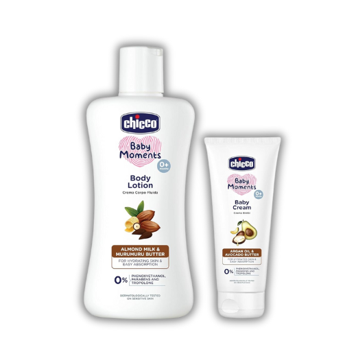 Chicco Baby Moments Body Lotion 200ml and Baby Cream 50g